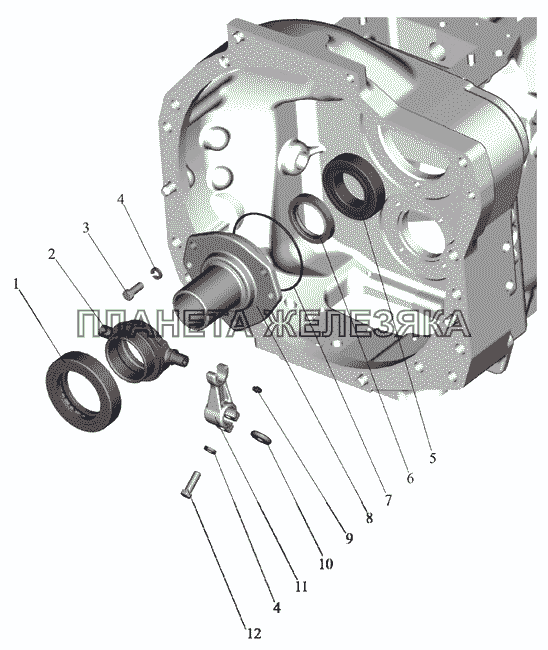 Корпус сцепления, отводка МТЗ-1021.3