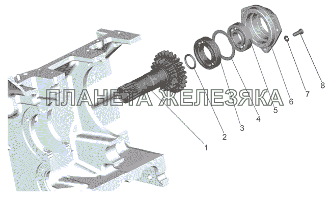 Корпус сцепления, привод ВОМ МТЗ-1021.3