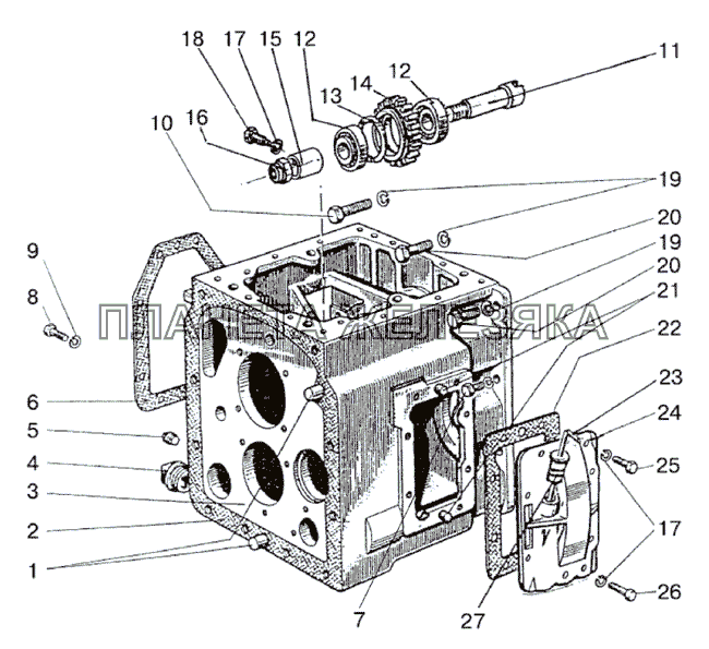 Корпус КП, привод ПВМ МТЗ-1021.3