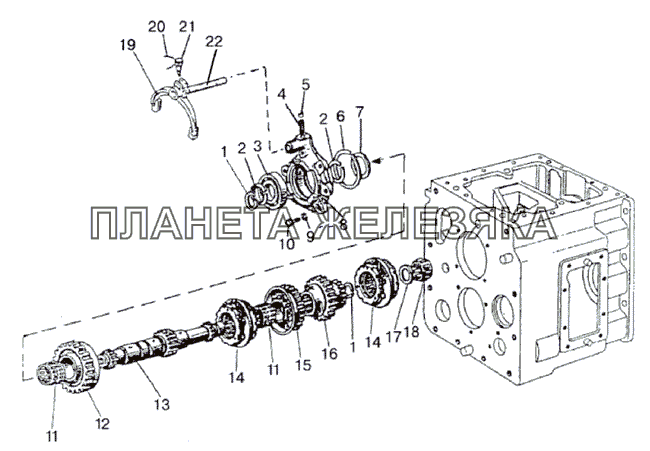 Первичный вал КП МТЗ-1021.3