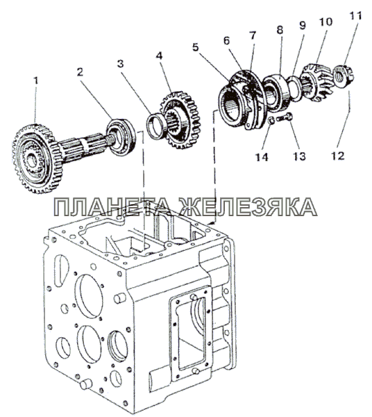 Вторичный вал КП МТЗ-1021.3