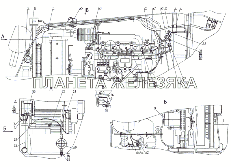 Электрооборудование двигателя МТЗ-1021.3 Электрооборудование двигателя МТЗ-1021.3