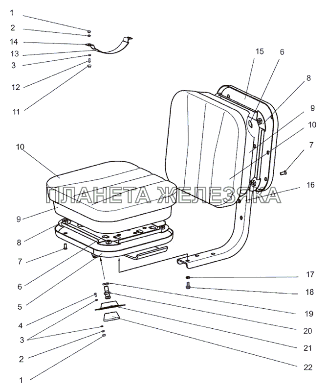 Сиденье дополнительное МТЗ-1021.3