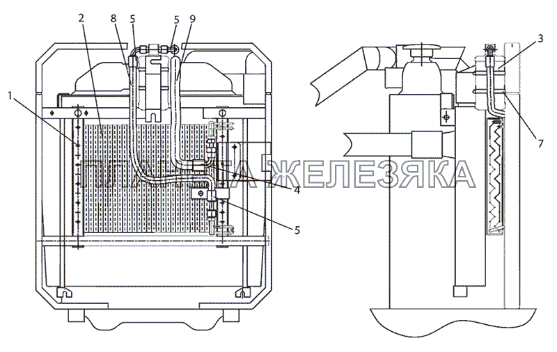 Установка конденсатора МТЗ-1021.3