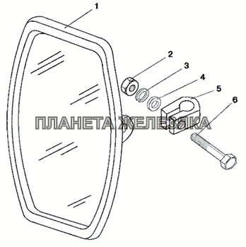 Зеркало заднего вида боковое МТЗ-1021.3