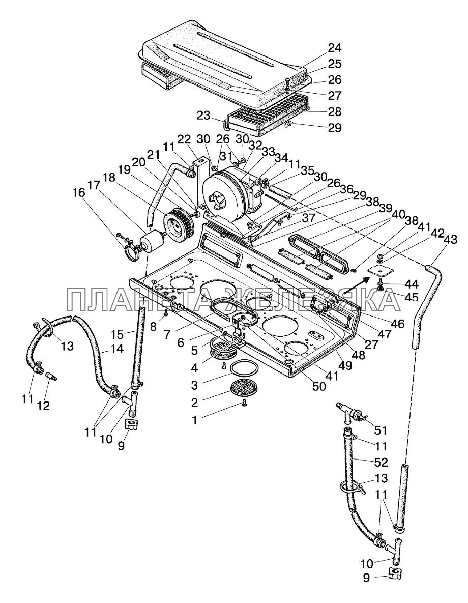 Отопитель Беларус-1025/1025.2/1025.3