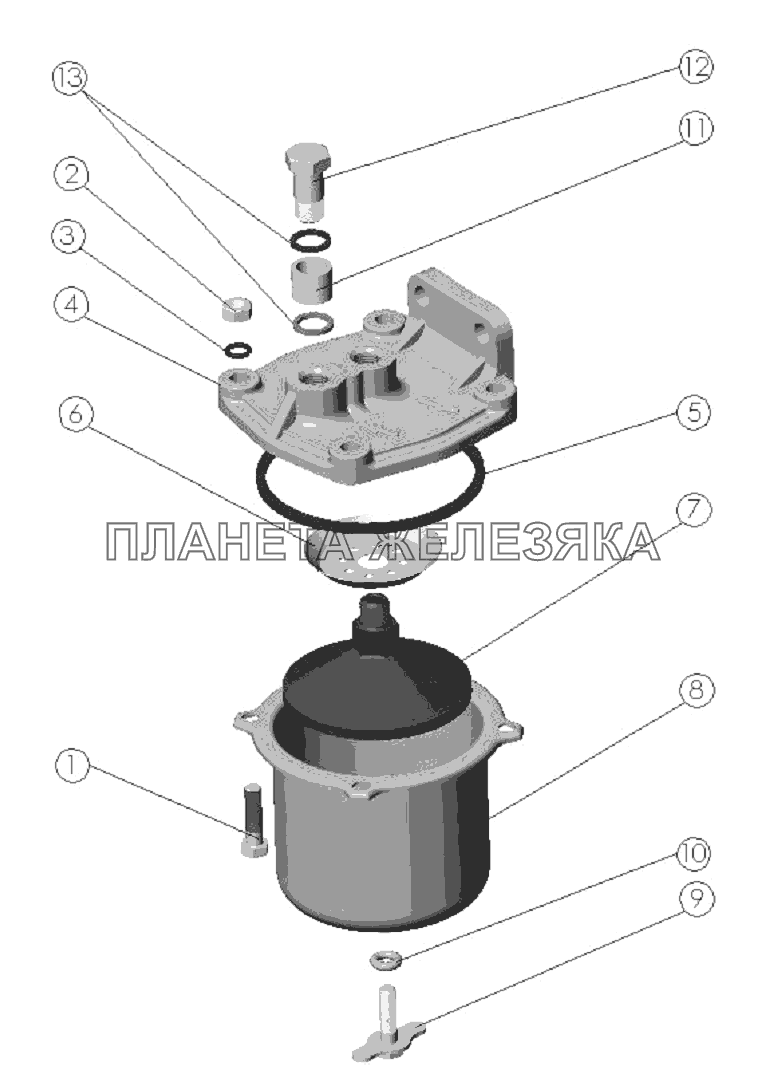 Фильтр топливный грубой очистки (Д-245/Д-245С/Д-245С2) Беларус-1025/1025.2/1025.3