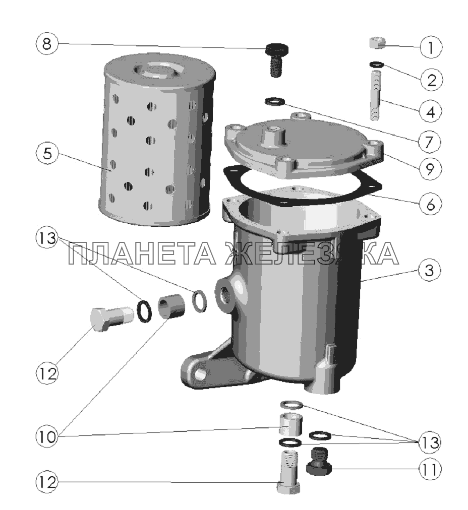 Фильтр топливный тонкой очистки (Д-245/Д-245С/Д-245С2) Беларус-1025/1025.2/1025.3