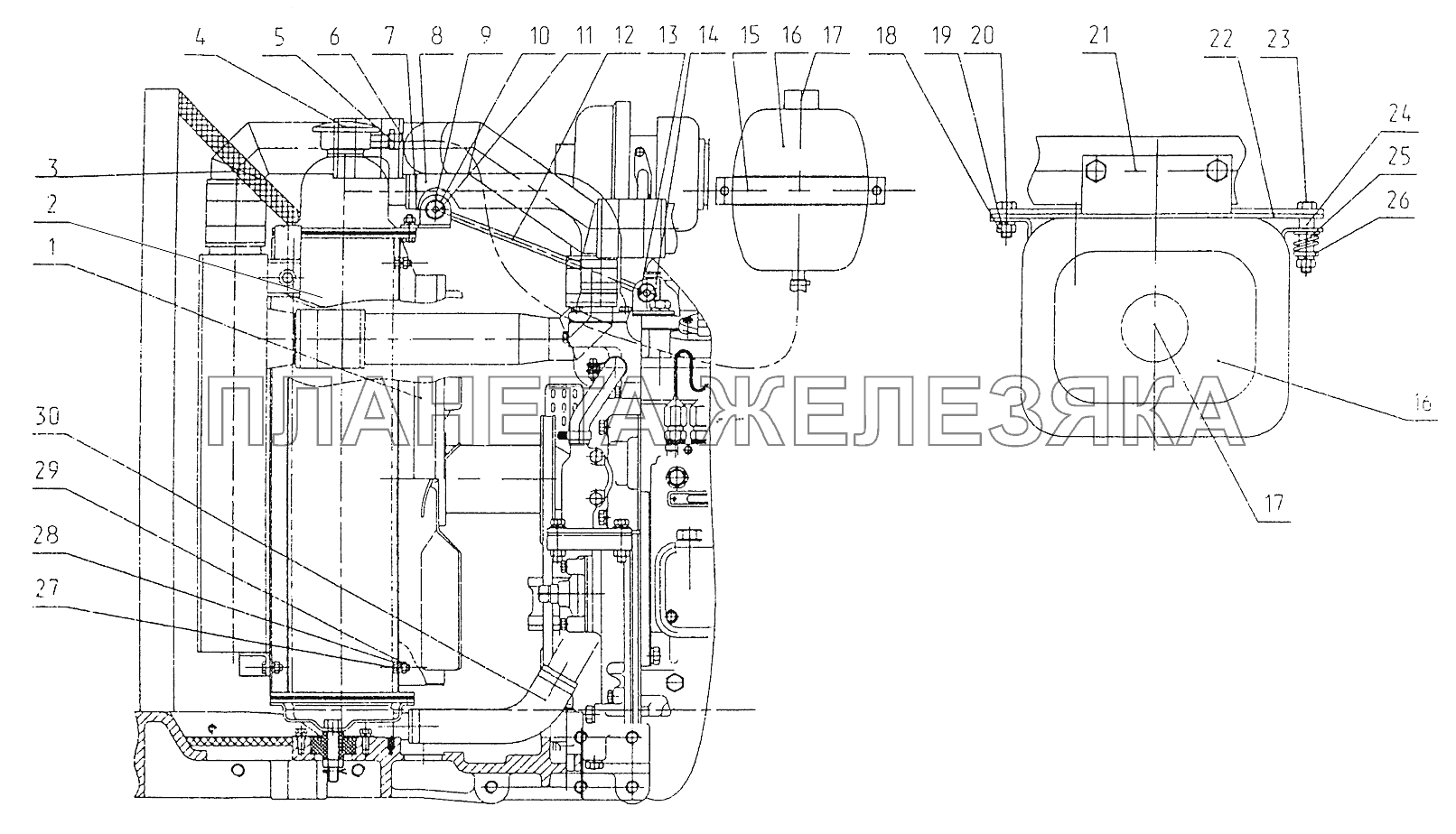 Блок охлаждения (для Д-245С2) (1025.3) Беларус-1025/1025.2/1025.3