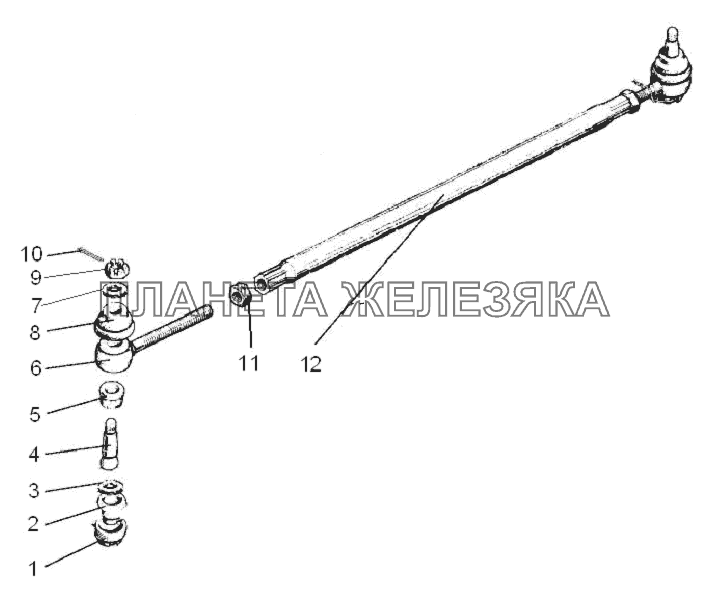 Тяга рулевая Беларус-1025/1025.2/1025.3 Тяга рулевая Беларус-1025/1025.2/1025.3