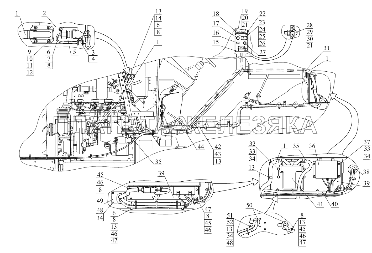 Управление двигателем (1025.5-8700910-М) Беларус-1025.5