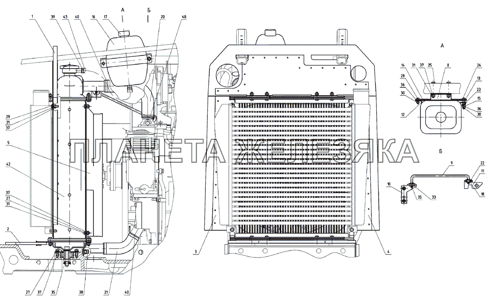 Блок охлаждения МТЗ-1025.4