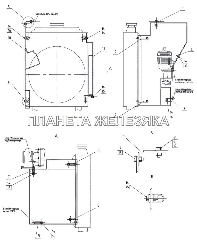 Ограждение вентилятора МТЗ-1025.4