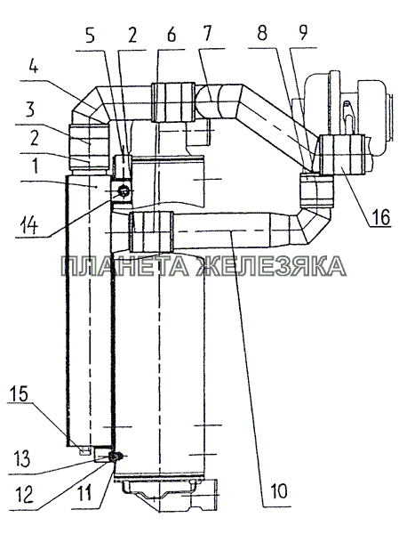 Установка охладителя МТЗ-1025.4 Установка охладителя МТЗ-1025.4