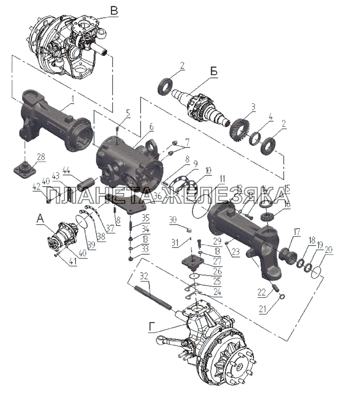 Передний ведущий мост 822-2300020 МТЗ-1025.4