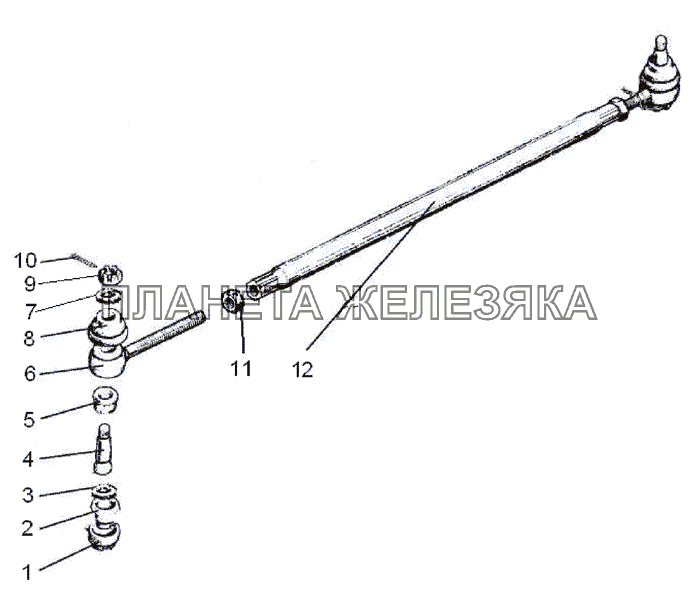 Тяга рулевая МТЗ-1025.4 Тяга рулевая МТЗ-1025.4