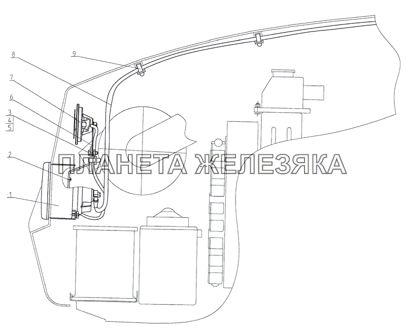 Установка фар дорожных МТЗ-1025.4