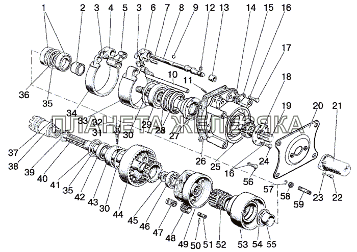 Вал отбора мощности задний МТЗ-1025.4