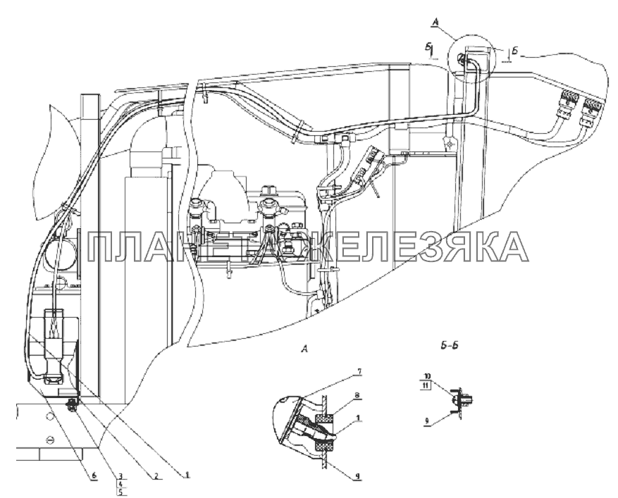 Установка стеклоомывателя Беларус-1220.5