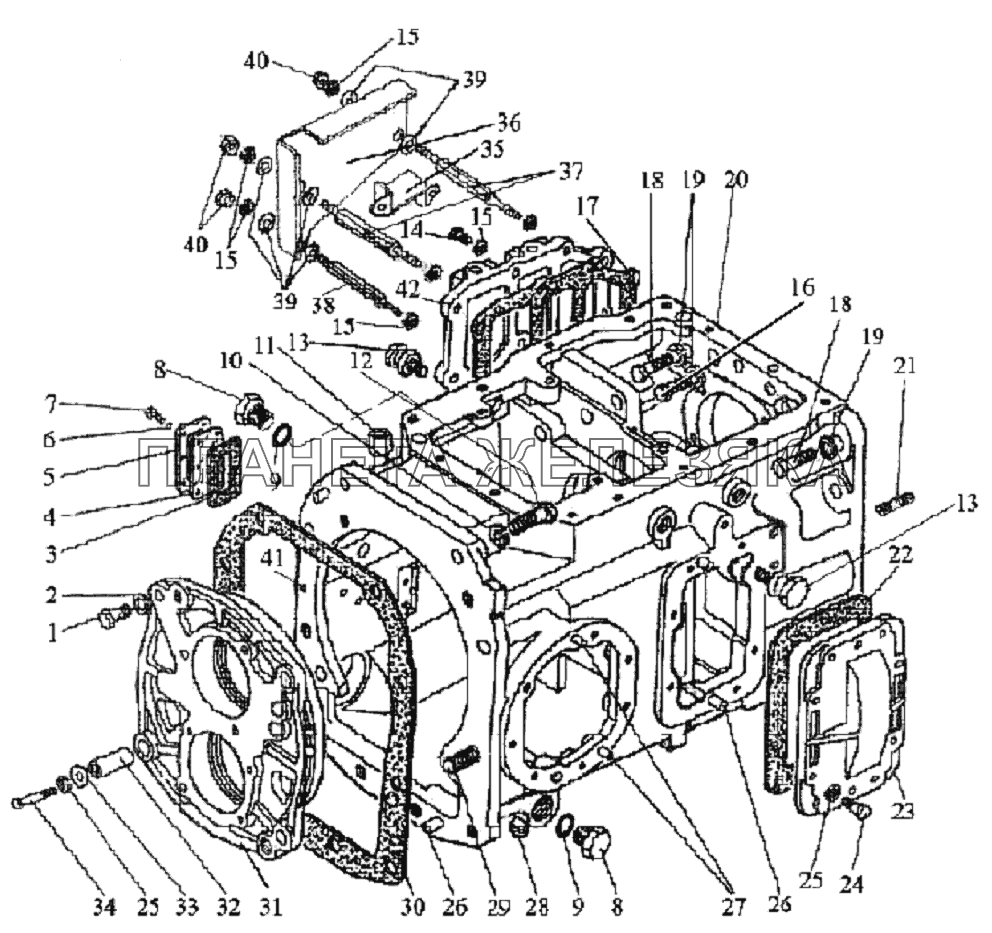 Коробка передач 1222-1700010-02/-05 (24F+12R) Беларус-1220.5