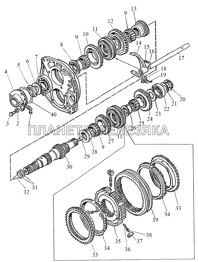 Вал первичный (24F+12R) Беларус-1220.5