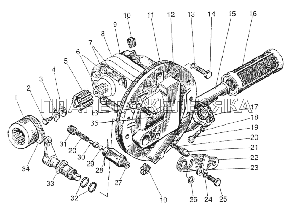 Привод насосов Беларус-1220.5