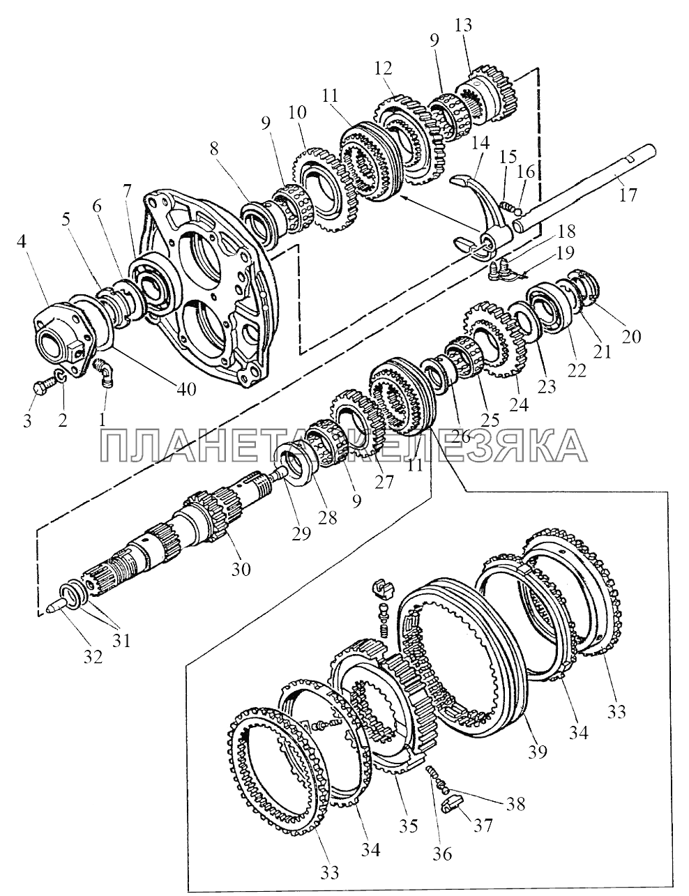 Вал первичный (24F+12R) Беларус-1220