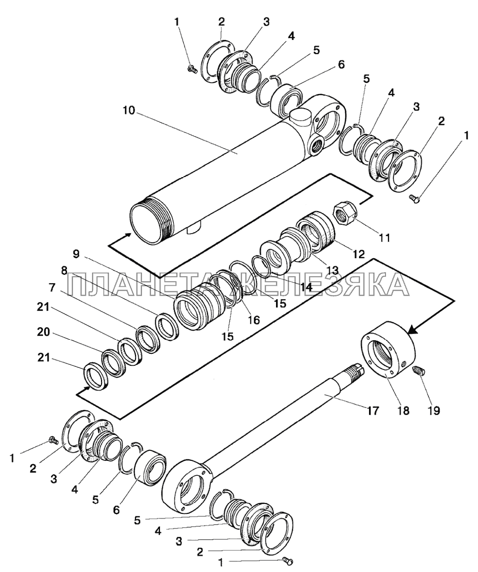 Гидроцилиндр Ц63 (63x30-200) Беларус-1220