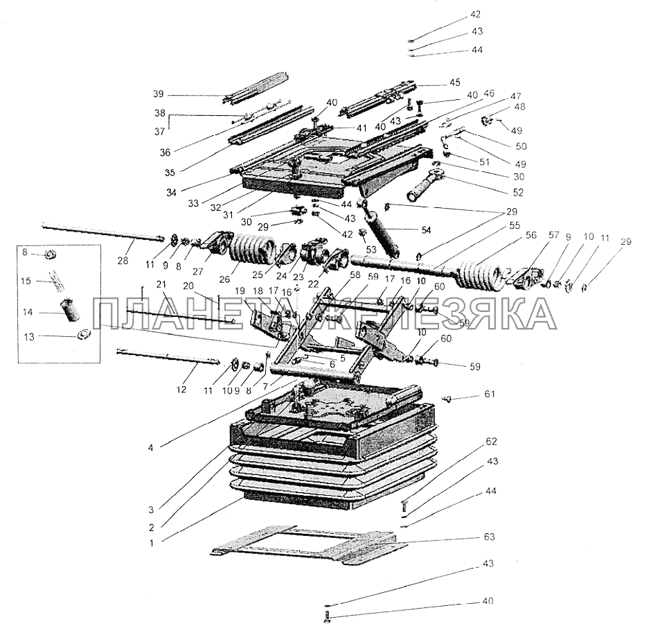 Подвеска сиденья МТЗ-1221 (2009)