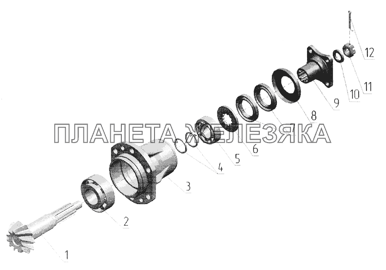 Передний ведущий мост. Шестерня МТЗ-1221 (2009)