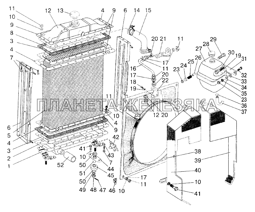 Радиатор водяной (для трактора «БЕЛАРУС-1221.3/1221В.3») МТЗ-1221 (2009)