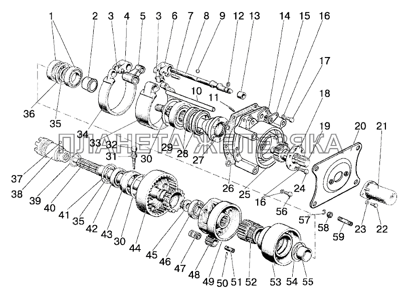 Вал отбора мощности задний МТЗ-1221 (2009)