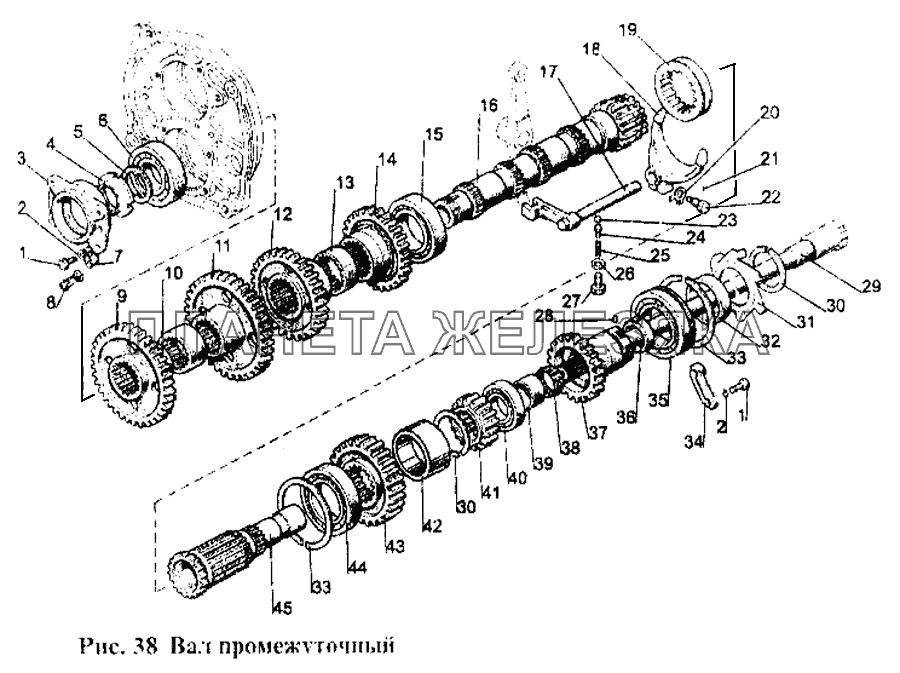 Вал промежуточный МТЗ-1221