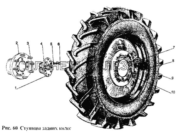 Ступицы задних колес МТЗ-1221