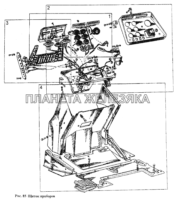 Щиток приборов МТЗ-1221