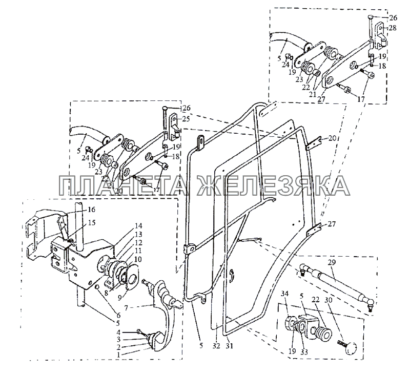 Дверь кабины МТЗ-1222/1523