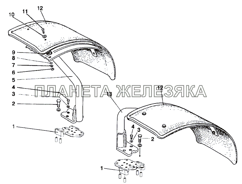 Крылья передних колес МТЗ-1222/1523