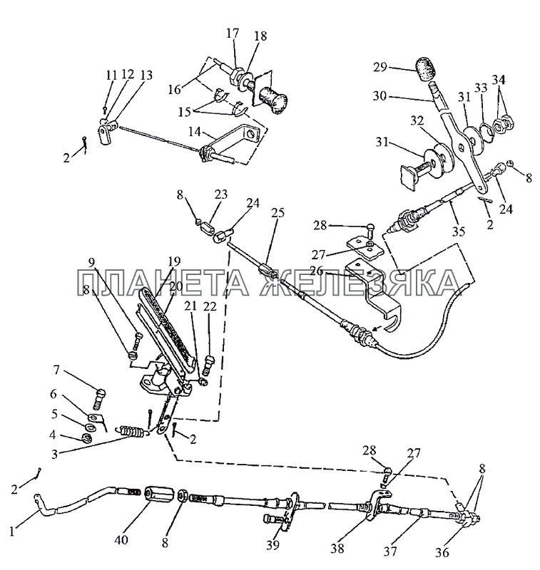 Управление подачей топлива МТЗ-1222/1523