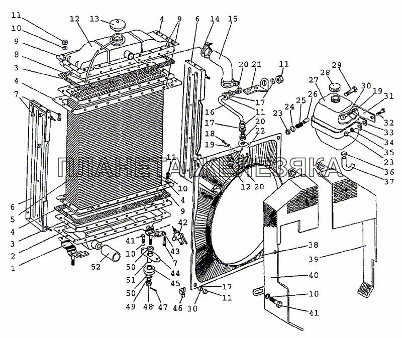 Радиатор водяной МТЗ-1222/1523
