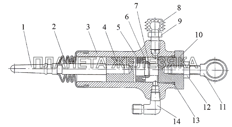 Рабочий цилиндр МТЗ-1222/1523