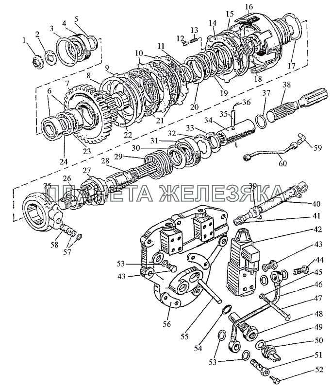 Привод переднего ведущего моста МТЗ-1222/1523