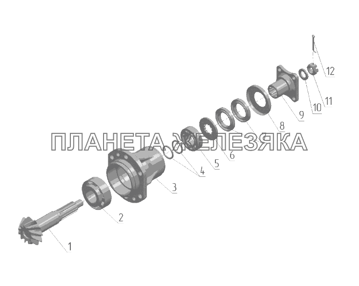 Главная передача переднего ведущего моста (1222-2300020-05) МТЗ-1222/1523