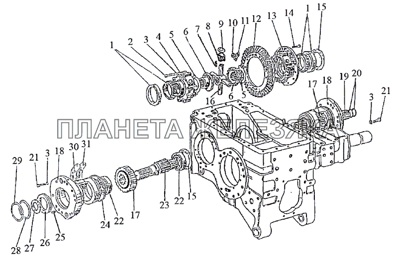 Дифференциал. Стакан подшипников МТЗ-1222/1523