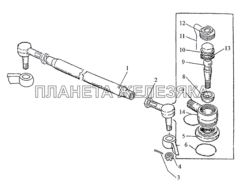 Тяга рулевая МТЗ-1222/1523