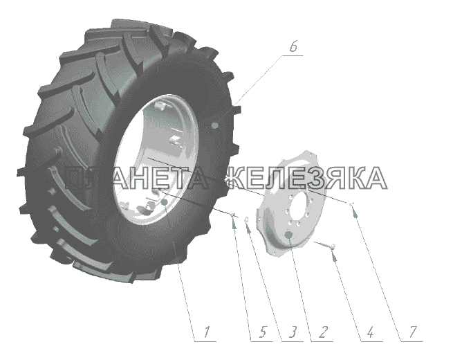 Колеса передние ведущие МТЗ-1222/1523