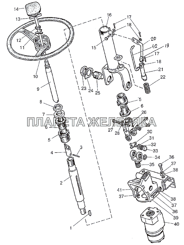 Колонка рулевая (реверс) МТЗ-1222/1523