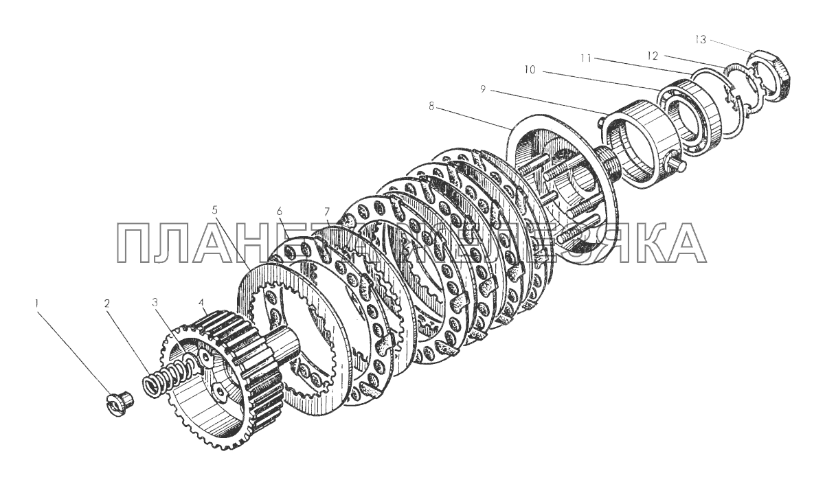 Муфта фрикционная МТЗ-112Н, 132Н Муфта фрикционная МТЗ-112Н, 132Н