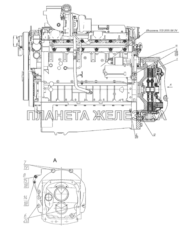 Установка двигателя МТЗ-1523.4
