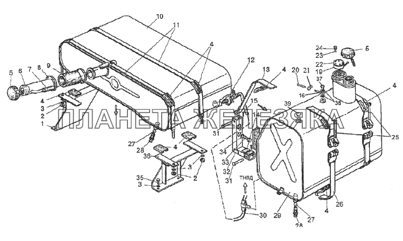 Баки топливные МТЗ-1523.4