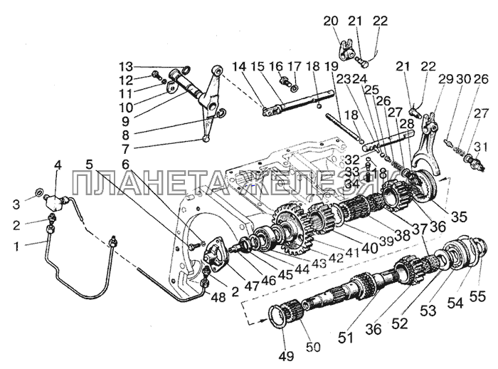 Вал пониженных передач МТЗ-1523.4